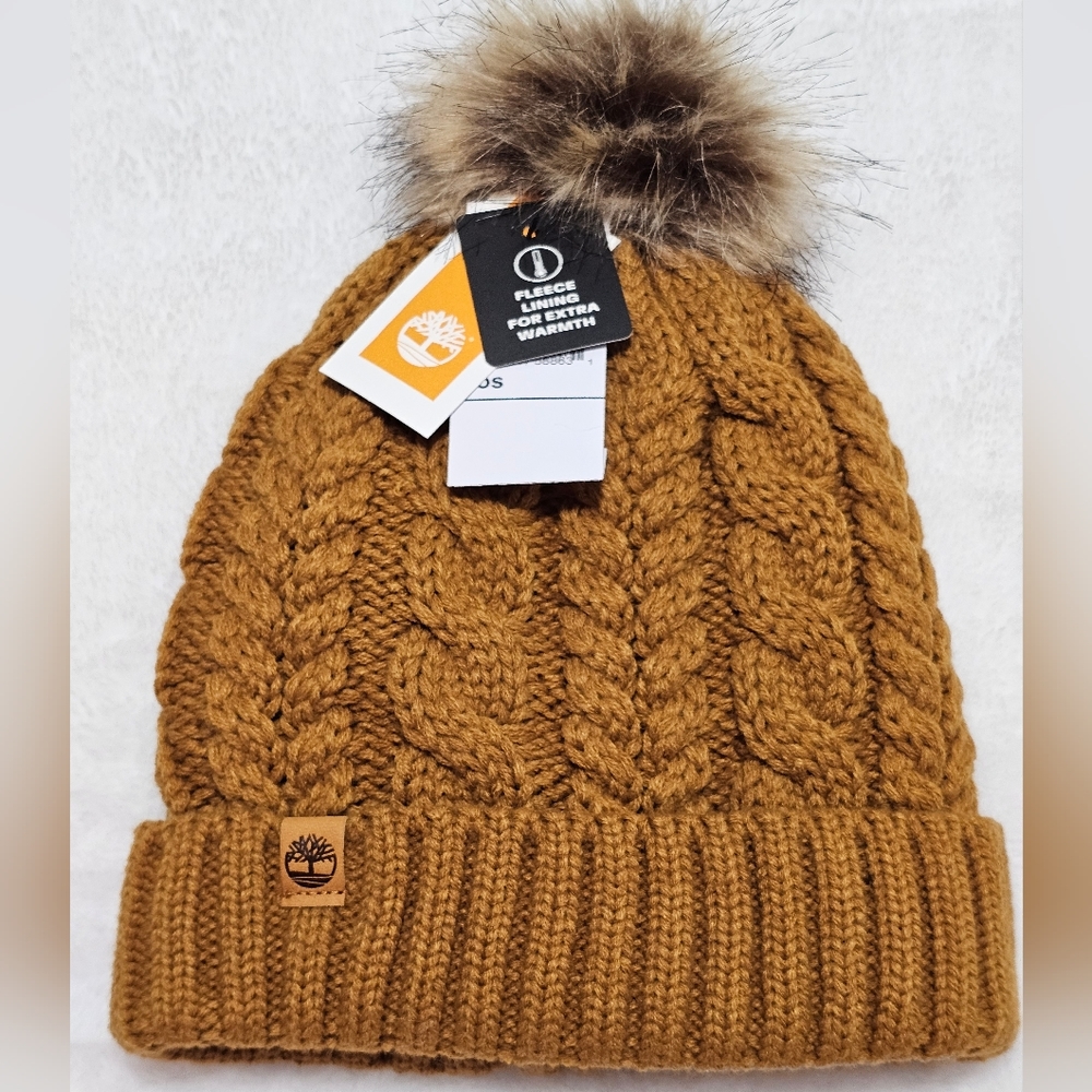 🎉🎉HOST PICK🎉🎉Timberland | Autumn Woods Cable Beanie with Pom